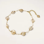 Golden Leaf Pearl Necklace