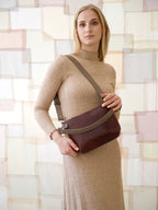 TOMMY leather bag with two handles - Crocodile pattern