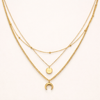 Golden Half Moon Layer Necklace